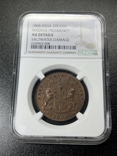 1808 Admiral Gardner 20 Cash NGC Genuine Shipwreck Choice High Grade
