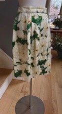 Erdem 100% Silk Skirt Floral Pattern