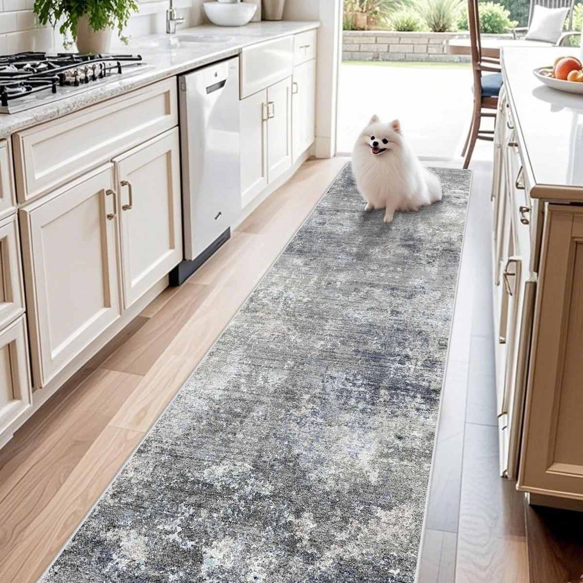 Runner Rug Non Slip Hallway: 3x12 Washable Kitchen Runner Rugs For High Traffic Areas Modern Durable Long Hall Carpet With TPE Backing Easy Clean Bedroom Floor Mat Soft Indoor Entryway Rug