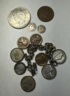 CULL MANIA 1922-P Peace Dollar, NICE 1848 Large Cent, Bracelet MORE COBM-9771