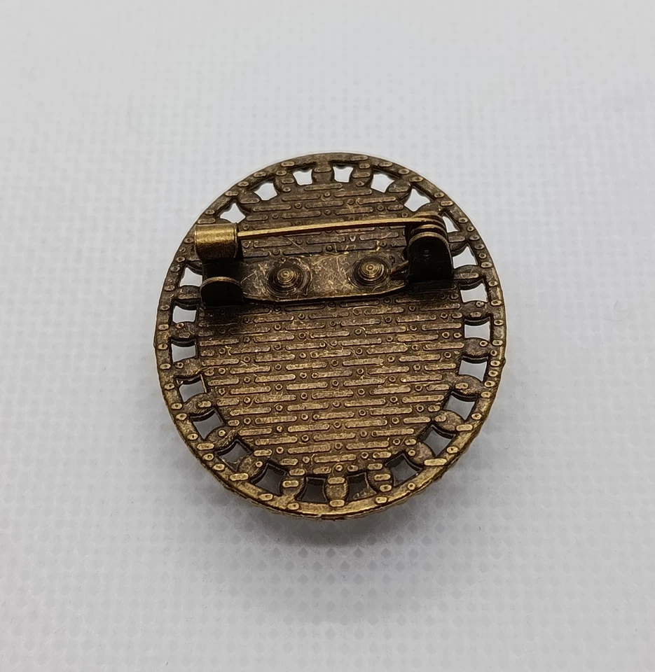 Broche prendedor bronce ámbar báltico genuino 5,9 g Foto 4 de 4