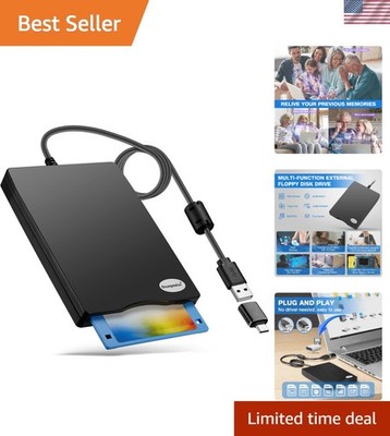 3.5 Inch USB Floppy Disk Reader for Laptops/Desktop - Retrieve Memories Anywhere