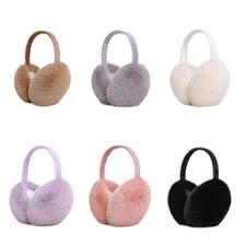 Women Foldable Fluffy Earmuffs Soft Plush Winter Warm Ear Warmer Cover Ear Muffs