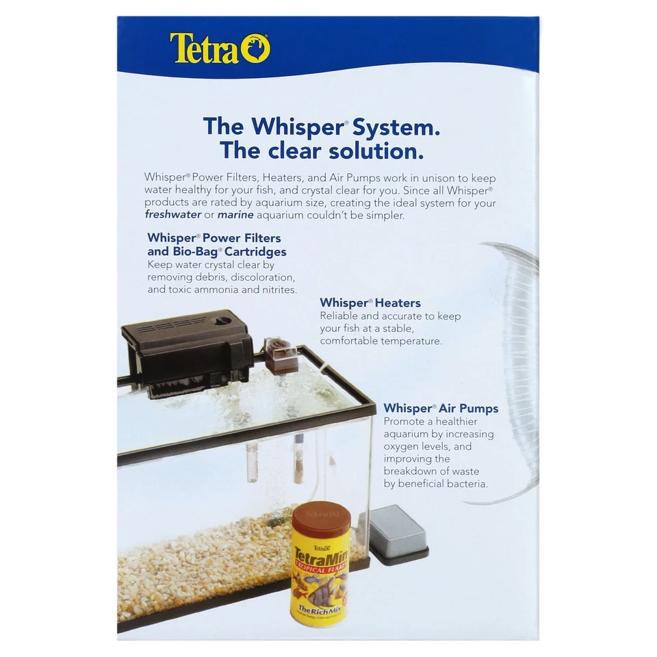 Filtro de alimentación Tetra Whisper 40 galones, filtración silenciosa para acuario de 3 etapas Foto 3 de 4