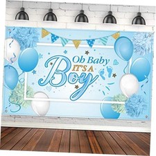 Baby Shower Party Backdrop Decorations, Large Durable Fabric Made Boy Style