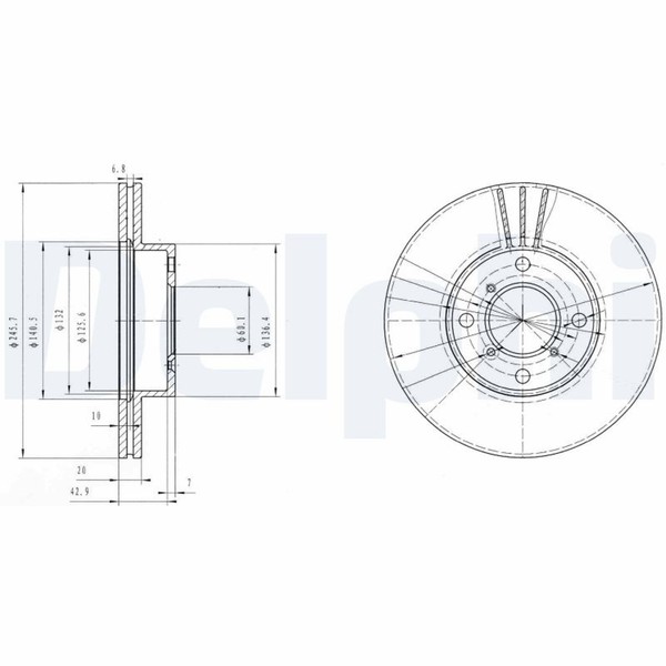 2X Delphi Bremsscheibe BG3341 FüR ER Suzuki Liana EG Baleno 413 Ddis 414D 4WD-image