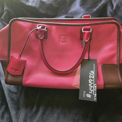 Authentic Loewe Amazona Red Leather  Two Way Bag