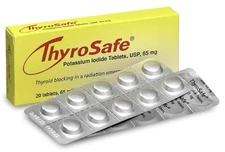 Thyrosafe Thyroid Blocking Potassium Iodide Tablets USP 65mg Pack of 20 Tablets