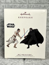 2019 Hallmark Keepsake Star Wars Rey and Kylo Ren The Rise of Skywalker