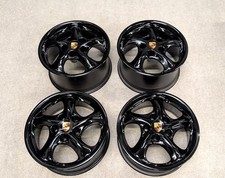 4 Factory Porsche 911 996 Carrera 17 Oem Wheels Black Rims 993 986 Boxster S 4 Factory Porsche 911 996 Carrera 17 Oem Wheels Black Rims 993 986 Boxster S