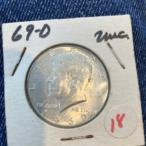 1969D JFK Half Dollar Uncirculated Cond. 