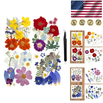 #ad #ad Crafted Elegance: 68 Natural Dried Flowers with Tweezers for Creative Uses $23.74