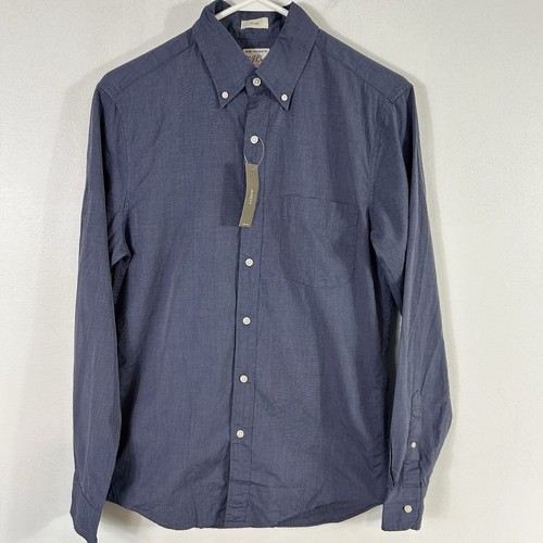 J. Crew Slim Secret Wash Baumwoll Popeline Hemd Montclair Navy Blau Gr. S Neu mit Etikett - Bild 3 von 13
