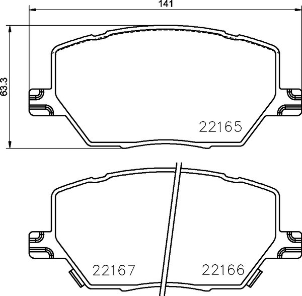 Brembo P 23 164 Bremsbelagsatz, Scheibenbremse For Alfa Romeo Fiat Jeep Jeep (Ga-image