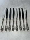 Antique Wallace Grande Baroque Sterling Silver 8 Dinner Knives