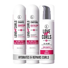 Love Ur Curls - Shampoo Conditioner Set with All in One Curl Cream Styler for