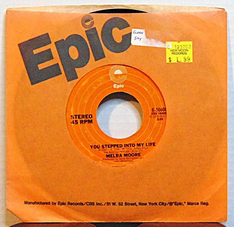 Melba Moore - You Stepped Into My Life - 1978 Epic 8-50600 Soul 45 RPM 7" Record