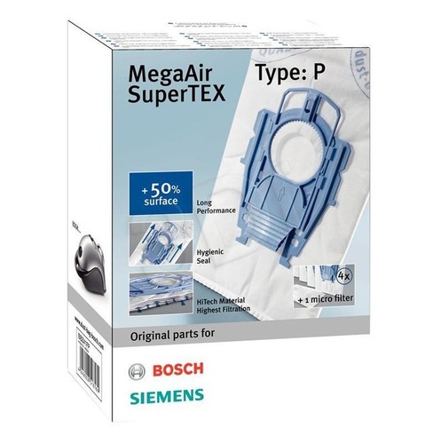 PakTrade 5 Sacchetti Per Aspirapolvere Bosch BSG 6 B 111, In Microfibra + 1 Filtro, Compatibili Con Serie Bosch/Siemens Typ D/E/F/G/H