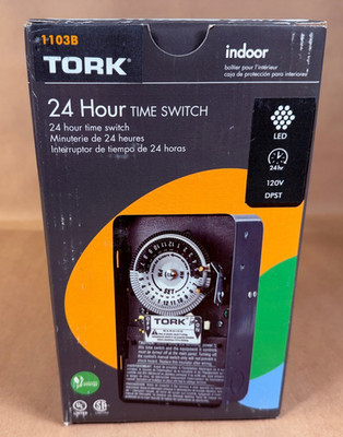 NEW - NSI Tork 1103B Electromechanical Timer Switch 24 Hr, 120V, DPST -FREE SHIP