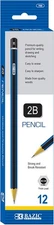 BAZIC #2B Premium Wood Pencil, Blue, 12 Per Pack (760-24P),NEW