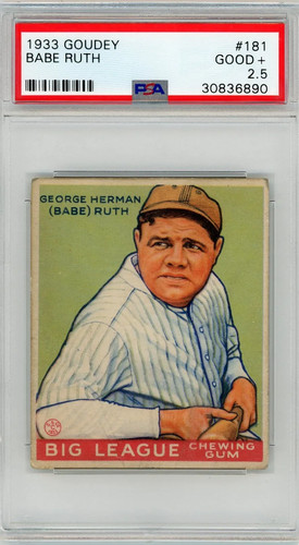 1933 Goudey Babe Ruth #181 PSA 2.5