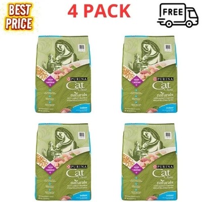 4 PACK - Purina Cat Chow Naturals, Indoor Dry Cat Food, Chicken & Turkey, 13 lb