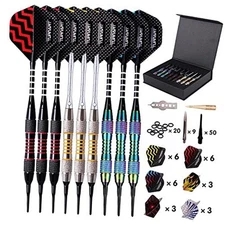  Darts Plastic Tip - Professional Soft Tip Darts Set for Electronic Color