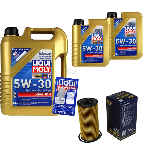 Inspektionspaket 7L Liqui Moly Longlife 5W-30 FüR Nissan Qashqai +2 I 2.0 Dci-image