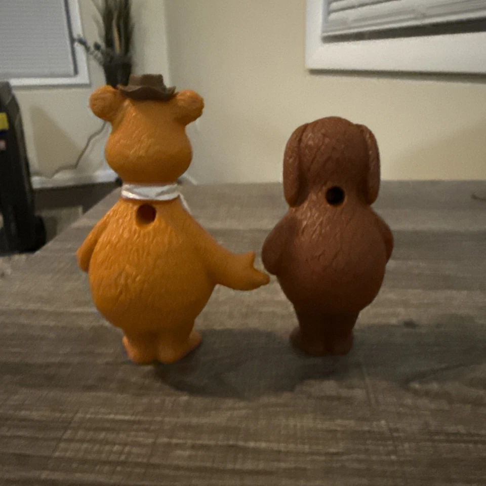 De colección 1977 Sesame Street Muppets Fisher-Price Stick Puppets Rowlf the Dog Fozzie Foto 2 de 2