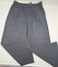 PRETTYLITTLETHING NAVY TAILORED PLEAT DETAIL WOVEN TROUSER SIZE 12