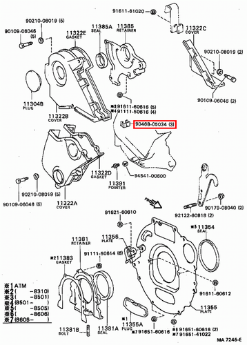 Genuine LandCruiser 80 75 70 78 Series 1HZ 1KZ 1PZ 1HD Timing Belt Cover Clip - Picture 18 of 20