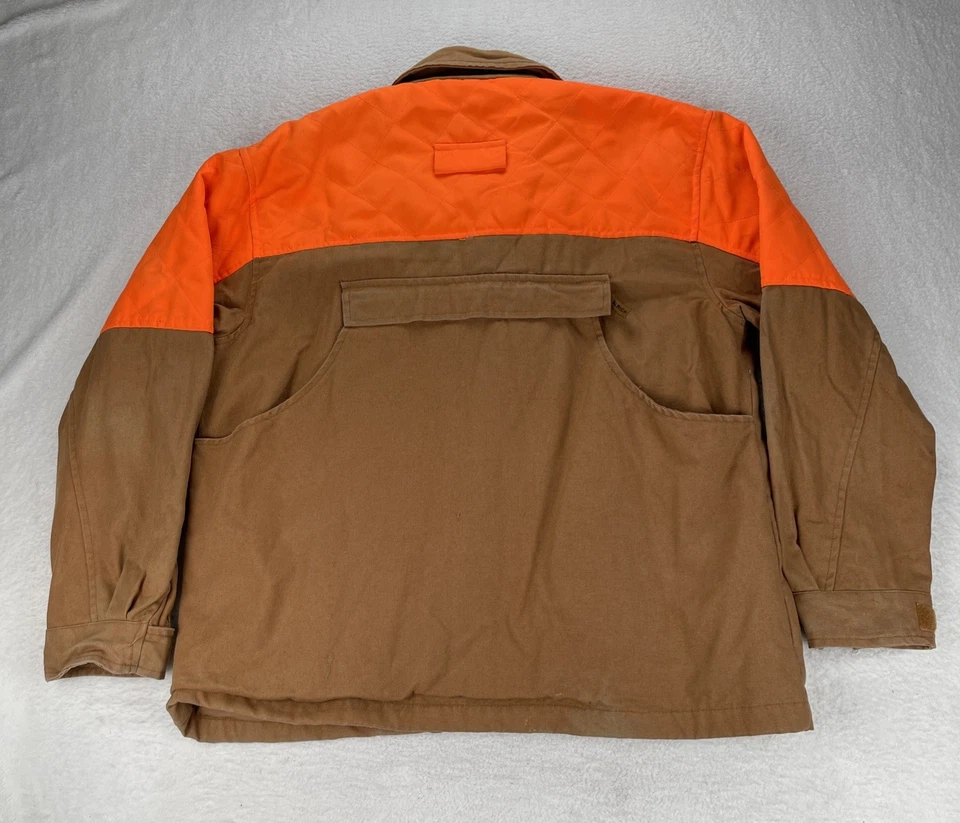 De Colección Woolrich Hombres Talla M Campo Guía de Caza Serie Abrigo Chaqueta Naranja Bolsa de Juego Foto 2 de 4