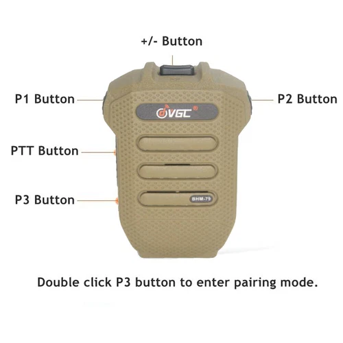 BHM-79 Mikrofon bezprzewodowy Bluetooth do VR-N7500 N75 VR-N76 N65 Walkie Talkie - Zdjęcie 3 z 7