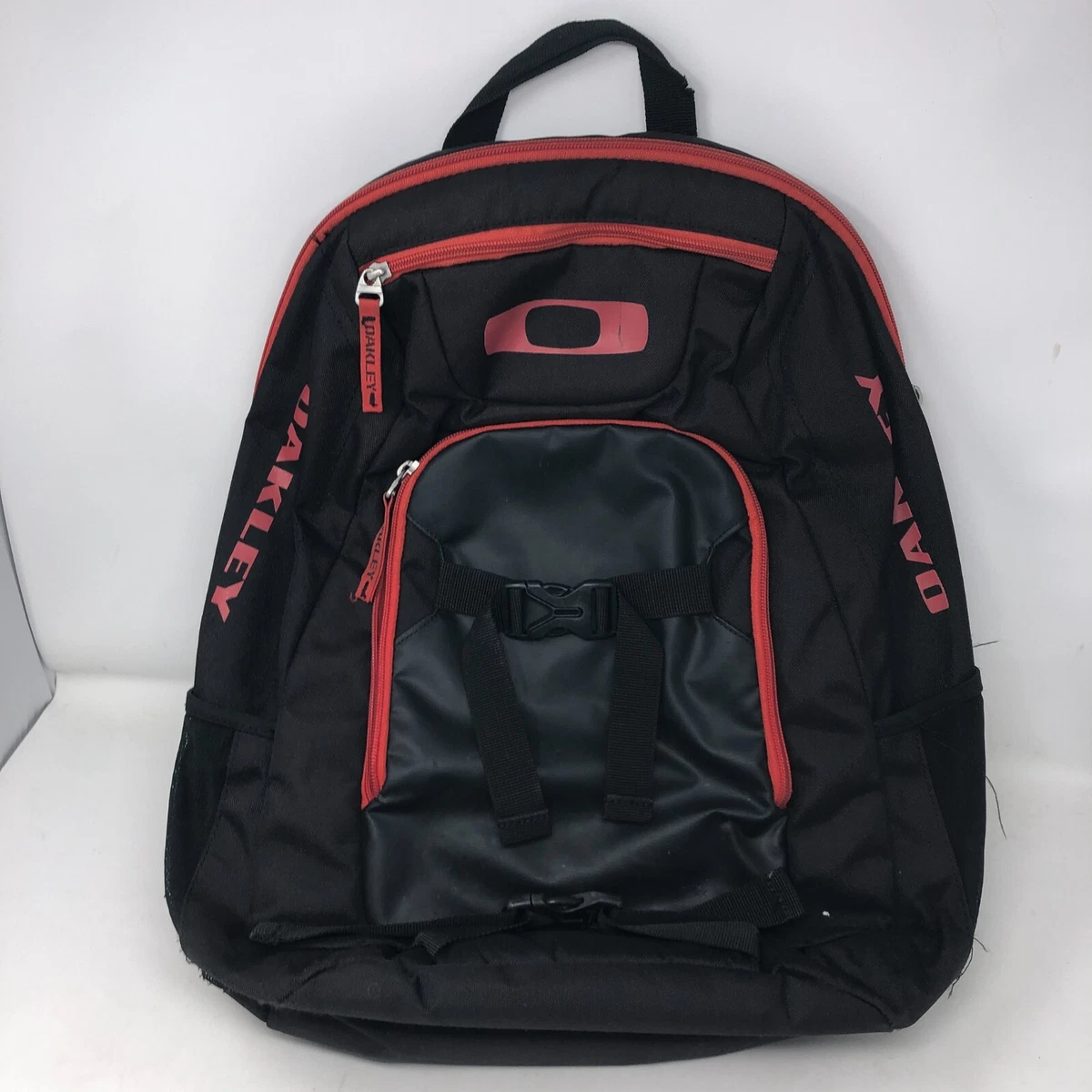 Oakley Backpack Black Red School College Camping Book Bag Daily Laptop