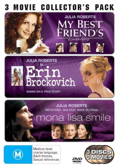 My Best Friend's Wedding-Erin Brockovich-Mona Lisa Smile DVD Set, New!