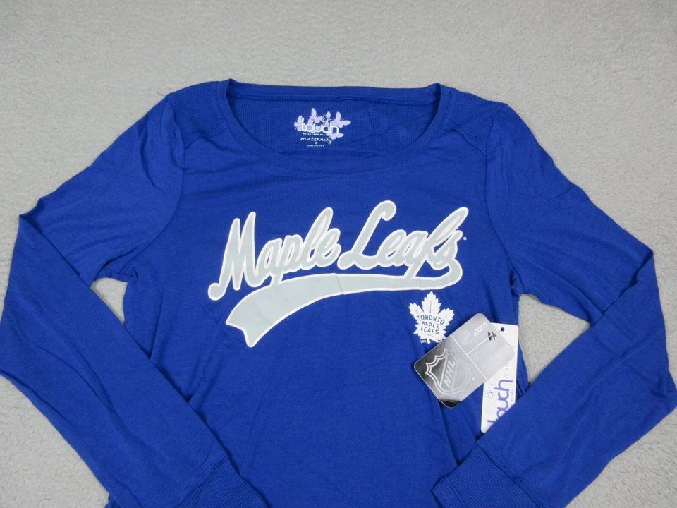 Toronto Maple Leafs Shirt Womens Large Blue Logo Maternity NHL Hockey - Image 3 of 4
