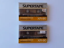 Lot of 2 Realistic Supertape XR-90 Blank Cassette Tapes Brand New Sealed genuine