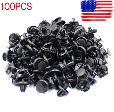 100Pcs Bumper Clips 7mm Fastener Fender Push Plastic Rivet For - Foto 3