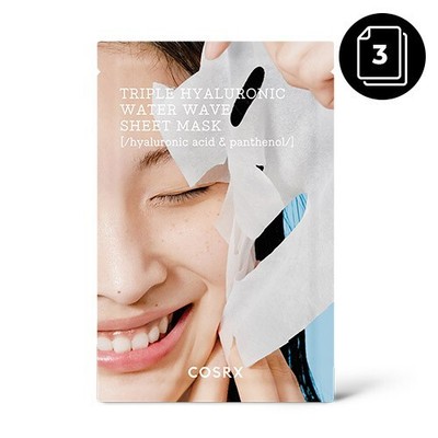 COSRX Hydrium Triple Hyaluronic Water Wave Sheet Mask 3ea