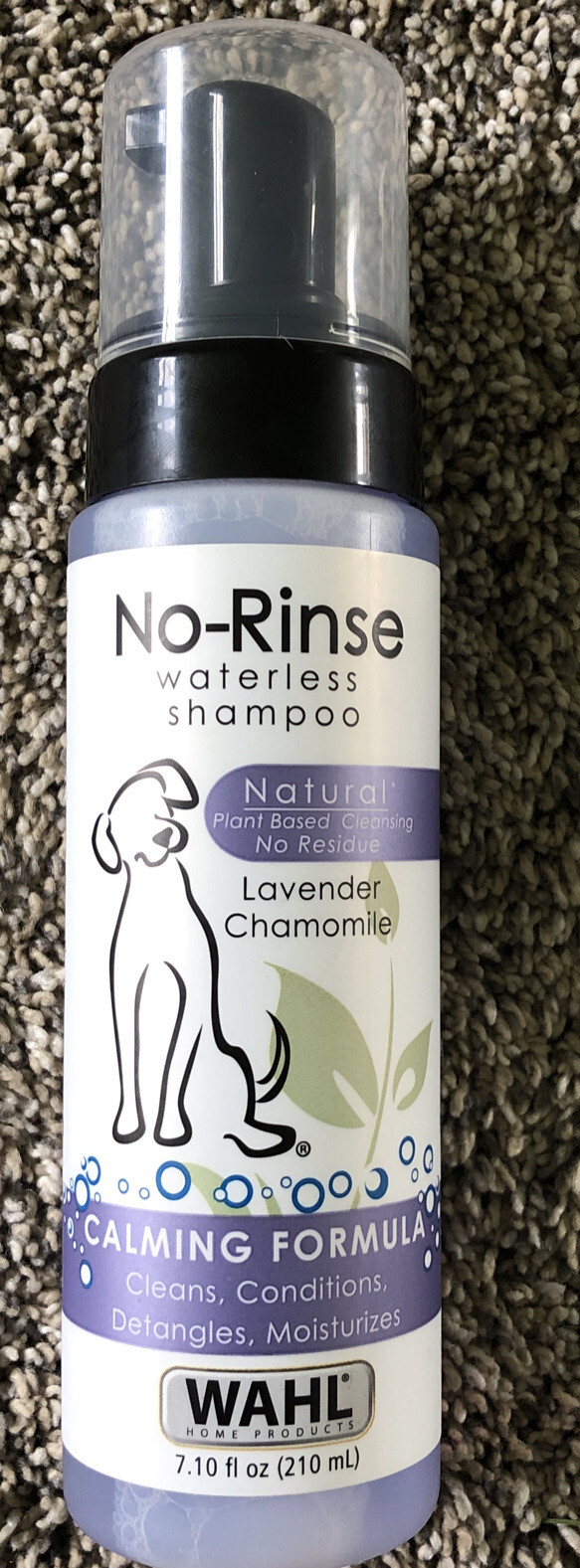 wahl no rinse waterless shampoo lavender