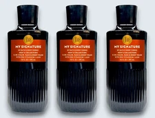 3 Bath Body Works MY SIGNATURE MEN 3-in-1 Hair Face Body Wash Shower Gel 10 oz
