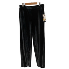 Betabrand Dress Yoga Pants Velvet Dark Green Pull on Wide Leg MED NWT