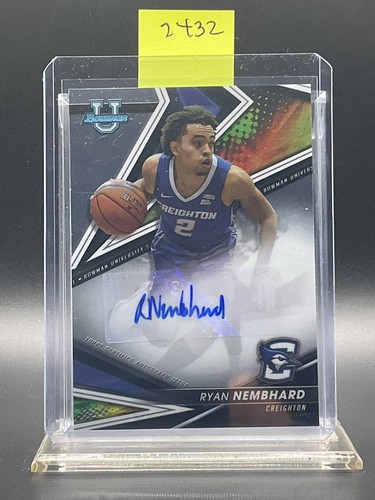 2022-23 Bowman's Best U University Ryan Nembhard AUTO AUTOGRAPH RC CREIGHTON