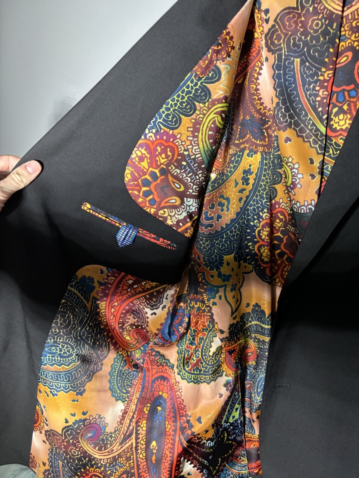 Robert Graham Wool Blend Patterned Lining Blazer … - image 5