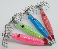 squid jigs fishing glow jig east coast/west coast puget sound 4pcs
