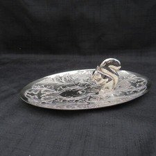Vintage Seba Silver Plated Squirrel Trinket / Nut Tray