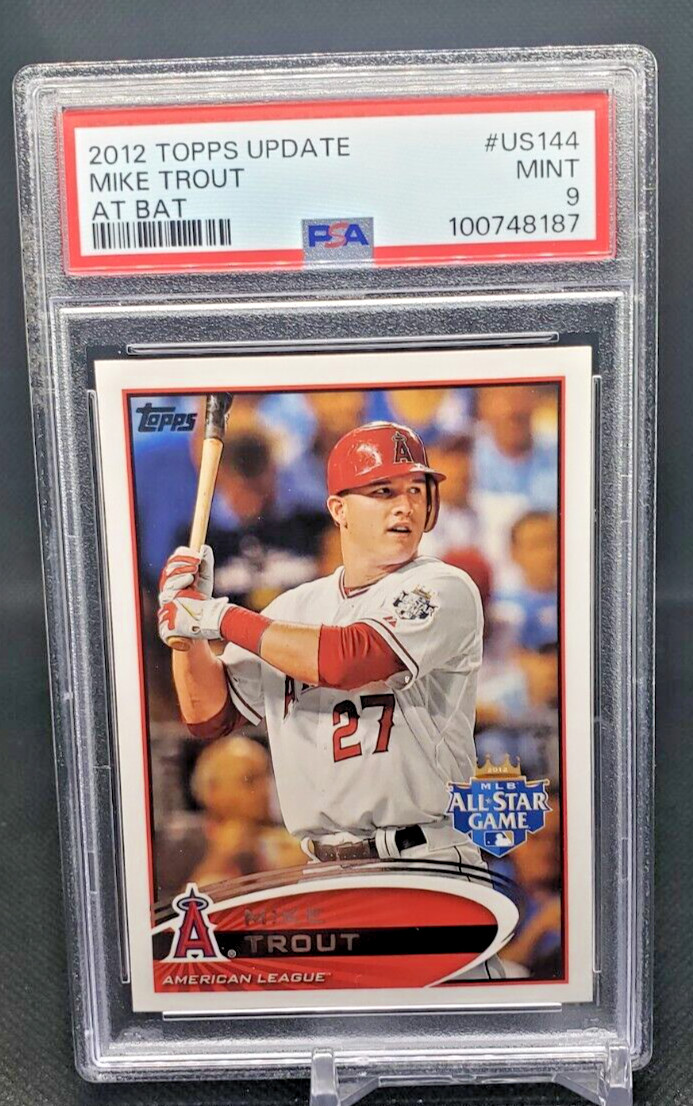 2012 Topps Update #US144 Mike Trout At Bat PSA 9 MINT (JBC1822)