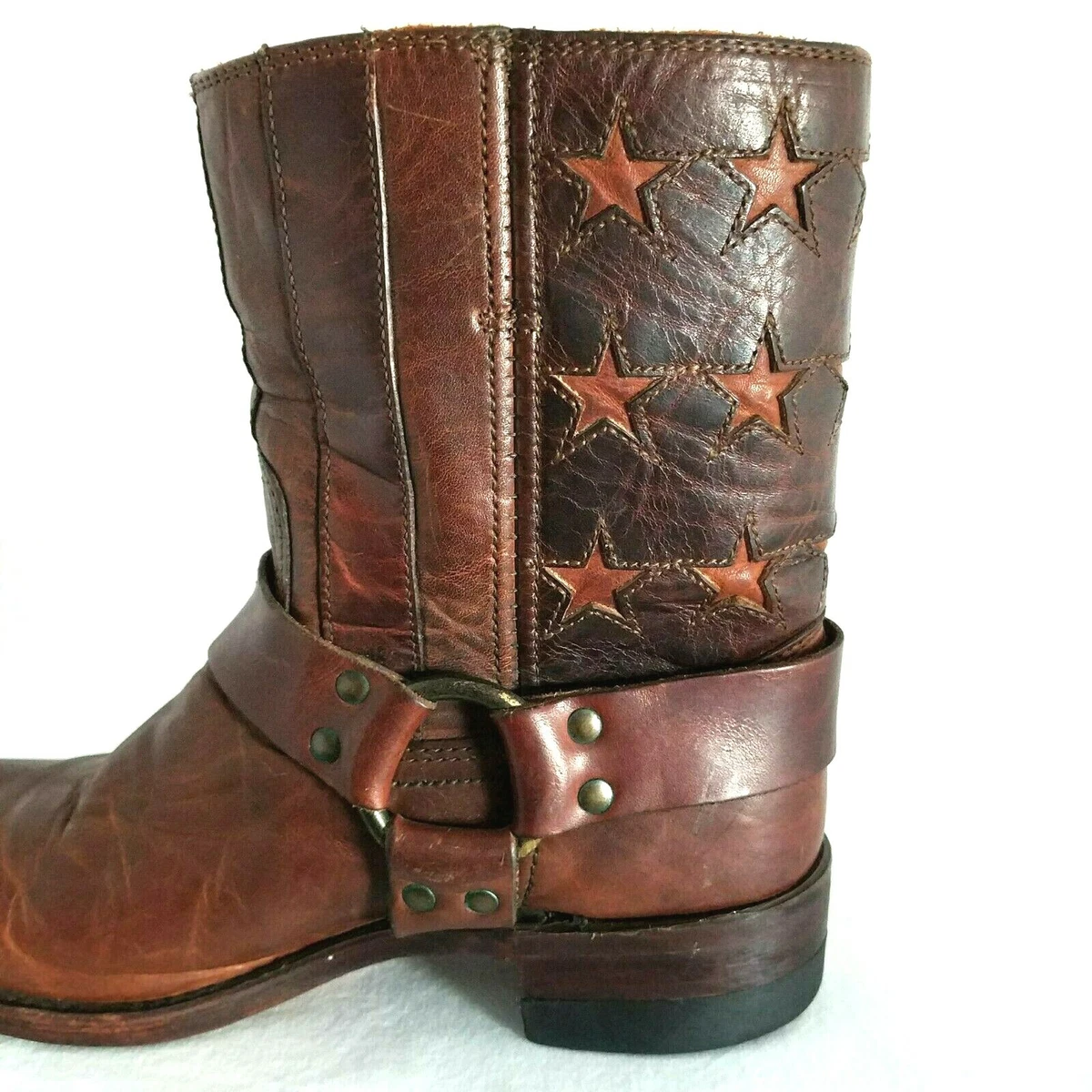 Leather Western Boots Frye Brown Size US In Leather