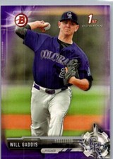 2017 Bowman Draft #BD-104 Will Gaddis Purple #/250