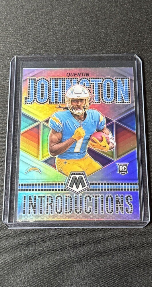 2023 Panini Mosaic Quentin Johnston Introductions Silver #I-10 Chargers Rookie